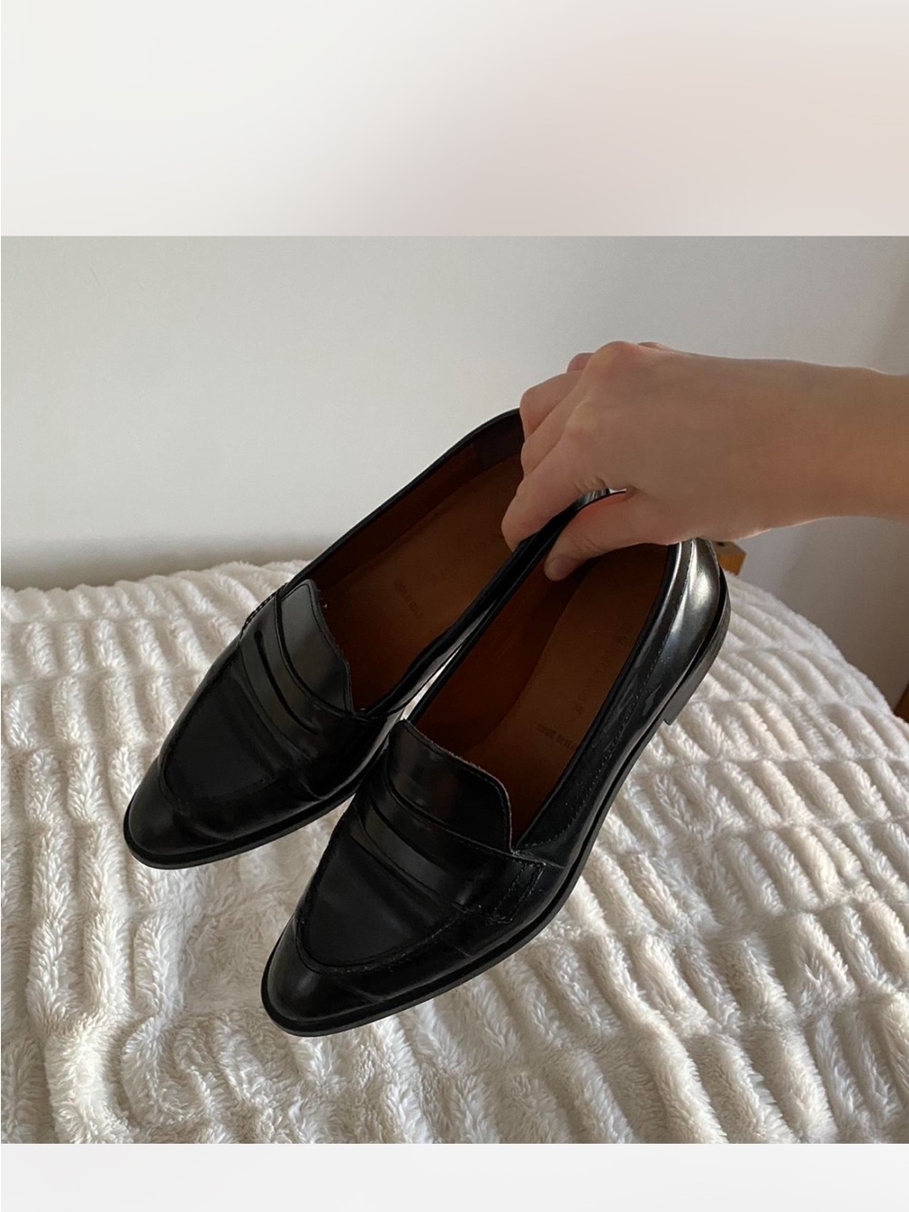 Everlane Black Leather Penny Loafers - Men